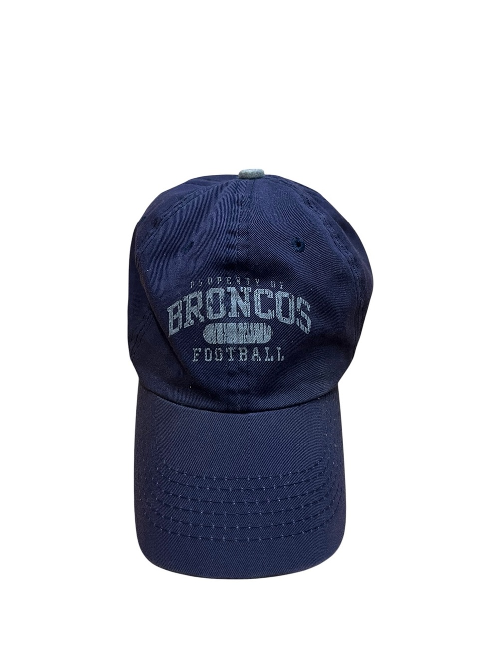 NFL Broncos Navy Baseball Cap with Light Blue Embroidery